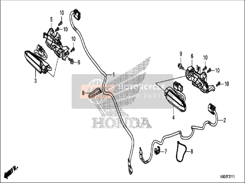 Honda NSS125AD 2019 Indicatore anteriore (NSS125ADK) per un 2019 Honda NSS125AD